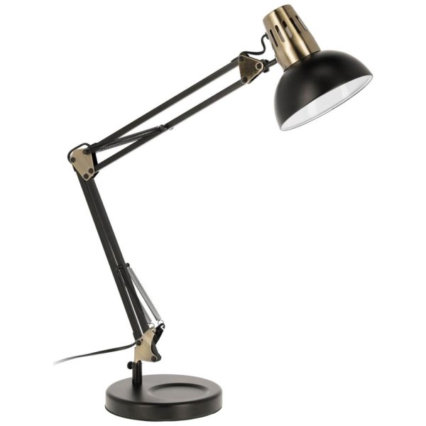 Černá kovová stolní lampa Kave Home Kristine  - Výška40-84 cm- Průměr stínidla 6-16 cm