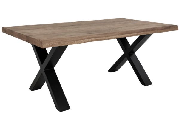 Nordic Living Tmavě hnědý dubový konferenční stolek Tolon 120x70 cm  - Šířka120 cm- Hloubka 70 cm