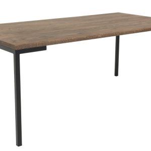 Nordic Living Tmavě hnědý dubový konferenční stolek Lugas 110x60 cm  - Šířka110 cm- Hloubka 60 cm