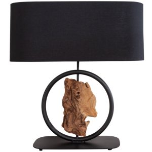 Moebel Living Černá stolní lampa Indimo  - Šířka55 cm- Výška 58 cm