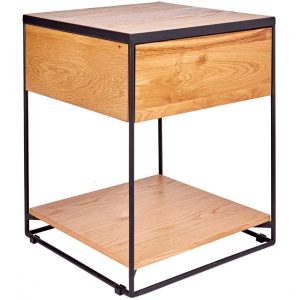 Moebel Living Dubový noční stolek Remus 40 x 40 cm  - Šířka40 cm- Výška 50 cm