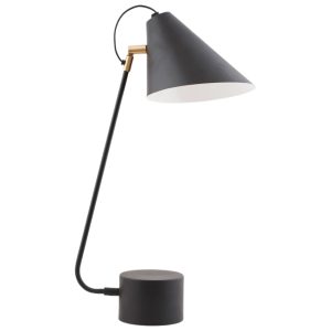 House Doctor Černá kovová stolní lampa Club 54 cm  - Celková výška54 cm- Průměr stínidla 18/20 cm
