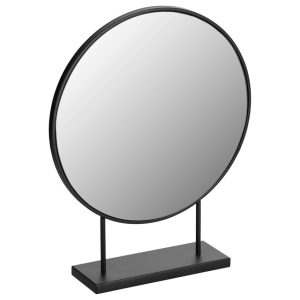 Černé kosmetické zrcadlo Kave Home Libia 45 x 36 cm  - Výška45 cm- Šířka 36 cm