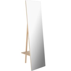 Jasanové stojací zrcadlo Kave Home Keisy 45 x 160 cm  - Výška160 cm- Šířka 45 cm