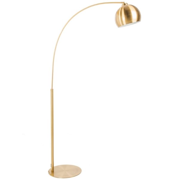 Moebel Living Zlatá stojací lampa Belami  - Šířka100 cm- Výška 205 cm