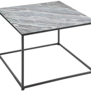 Moebel Living Šedý mramorový konferenční stolek Giraco 50 x 50 cm  - Šířka50 cm- Výška 41 cm