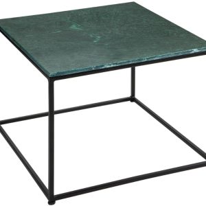 Moebel Living Zelený mramorový konferenční stolek Giraco 50 x 50 cm  - Šířka50 cm- Výška 41 cm