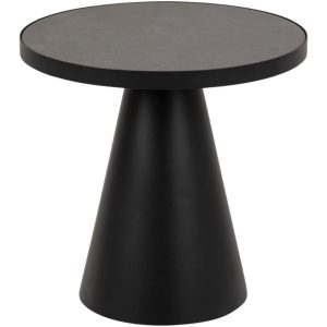 Scandi Černý keramický odkládací stolek Sandro 45
