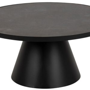 Scandi Černý keramický konferenční stolek Sandro 85