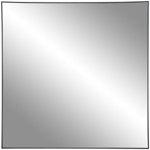 Nordic Living Černé kovové nástěnné zrcadlo Vincent 60 x 60 cm  - Výška60 cm- Šířka 60 cm