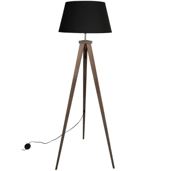 Hoorns Dřevěná stojací lampa Asmar  - Výška153 cm- Šířka 60 cm