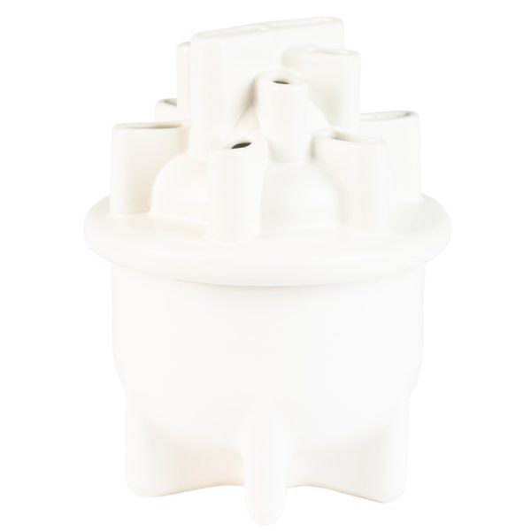 Malá bílá keramická váza ZUIVER BASSIN 28 cm  - Výška28 cm- Průměr 21 cm