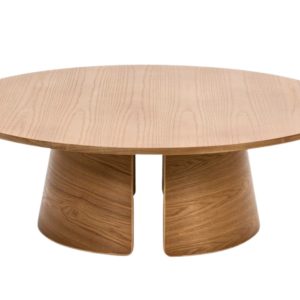 Jasanový kulatý konferenční stolek Teulat Cep 110 cm  - Výška36 cm- Průměr 110 cm
