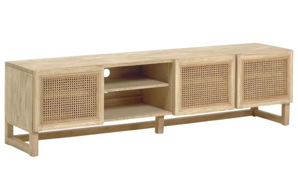 Dřevěný TV stolek Kave Home Rexit 180 x 41 cm  - Výška50 cm- Šířka 180 cm