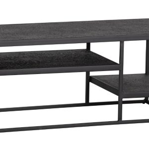 Hoorns Černý kovový konferenční stolek Fabe 90 x 45 cm  - Výška40 cm- Šířka 90 cm