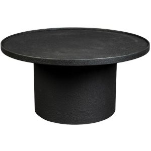 Černý kovový kulatý konferenční stolek DUTCHBONE WINSTON 70 cm  - Výška35