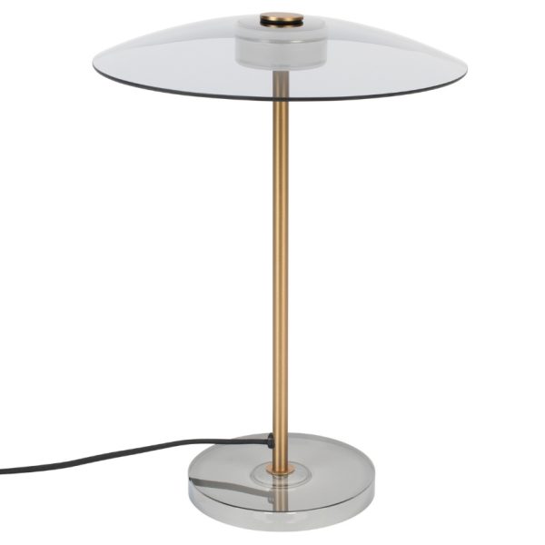 Bronzová kovová stolní lampa ZUIVER FLOAT 42 cm  - Průměr30 cm- Výška 42 cm
