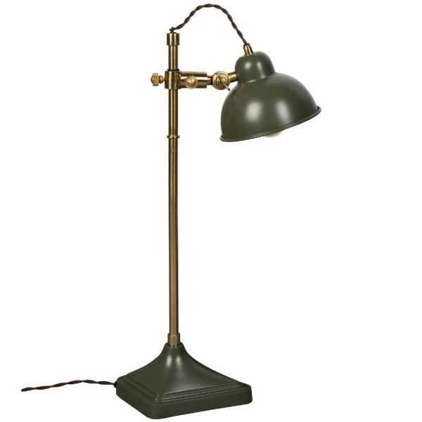 Zelená kovová stolní lampa DUTCHBONE TODD  - Výška63 cm- Šířka 18 cm