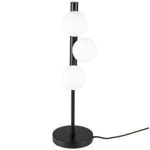 White Label Opálově bílá skleněná stolní lampa WLL MONICA 61 cm  - Výška61 cm- Průměr 15 cm