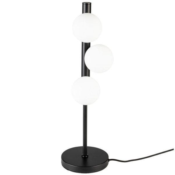 White Label Opálově bílá skleněná stolní lampa WLL MONICA 61 cm  - Výška61 cm- Průměr 15 cm