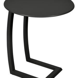 Černý kovový odkládací stolek Fermob Alizé Ø 48 cm  - Průměr48 cm- Výška 55