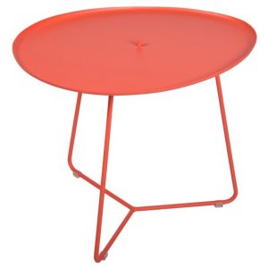 Oranžový kovový konferenční stolek Fermob Cocotte 44 x 55 cm  - Výška43