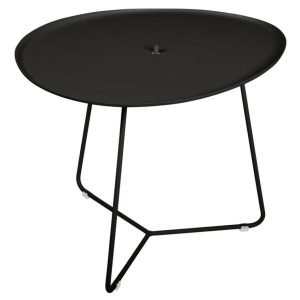 Černý kovový konferenční stolek Fermob Cocotte 44 x 55 cm  - Výška43