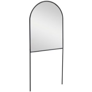 Černé kovové stojací zrcadlo Kave Home Nazara 161 x 70 cm  - Výška161