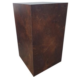 Tmavě hnědý dřevěný odkládací stolek Ruggine by Marco Barotti 60 cm  - Výška60 cm- Šířka 35 cm