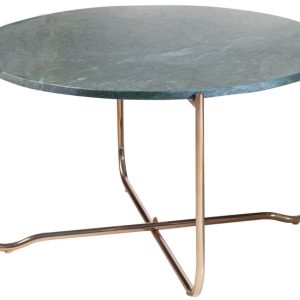 Moebel Living Zelený mramorový konferenční stolek Morami 62 cm  - Výška33 cm- Průměr 62 cm