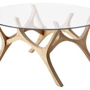Dubový konferenční stolek Tabanda Moose 59 cm  - Výška34 cm- Průměr 59 cm