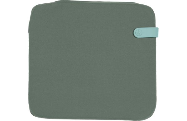 Zelený látkový podsedák na židle Fermob Color Mix 41 x 38 cm  - Výška2 cm- Šířka 41 cm