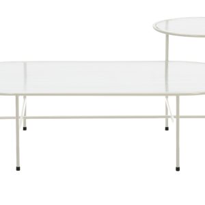 Krémově bílý kovový konferenční stolek Teulat Nix 120 x 60 cm  - Výška30/48 cm- Šířka 120 cm