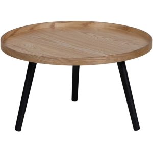 Hoorns Jasanový konferenční stolek Mireli 60 cm  - Výška34 cm- Průměr 60 cm