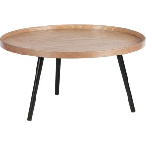 Hoorns Hnědý jasanový konferenční stolek Mireli 78 cm  - Výška39 cm- Průměr 78 cm