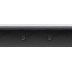 Hoorns Černý kovový nástěnný věšák Uzzi 10 x 60 cm s policí  - Výška10 cm- Šířka 60 cm