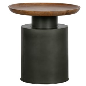 Hoorns Dřevěný odkládací stolek Duo 53 cm  - Výška54 cm- Průměr 53 cm