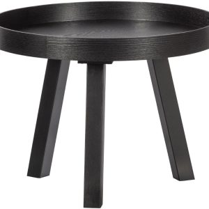 Hoorns Černý borovicový konferenční stolek Bea 60 cm  - Výška45 cm- Průměr 60 cm