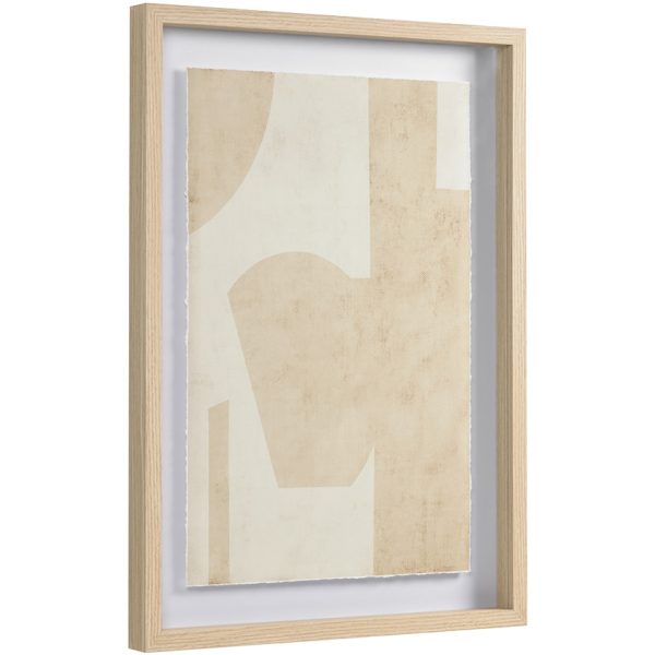 Béžový abstraktní obraz Kave Home Nannete 70 x 50 cm  - Výška70 cm- Šířka 50 cm