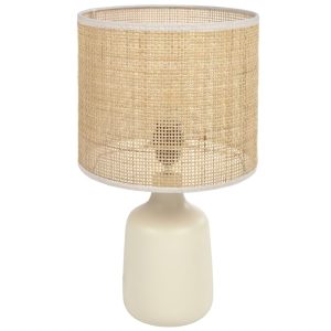 Bambusová stolní lampa Kave Home Erna  - Výška46 cm- Průměr 26 cm