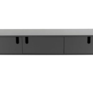 Matně šedý lakovaný TV stolek Tenzo Uno 171 x 46 cm  - Výška50 cm- Šířka 171 cm