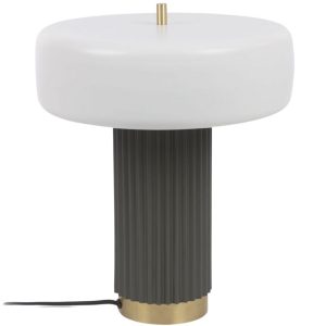 Bílo zelená kovová stolní lampa Kave Home Serenella  - Výška37