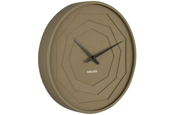 Time for home Zeleno šedé nástěnné hodiny Vagues 30 cm  - Průměr30 cm- Konstrukce Kovové