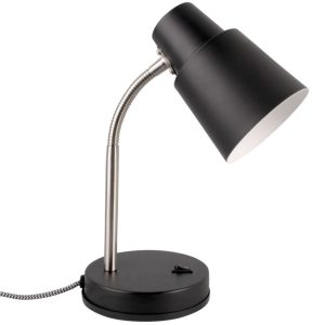 Time for home Černá kovová stolní lampa Jose  - Výška30 cm- Délka napájecího kabelu 150 cm