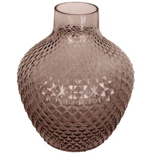 Time for home Hnědá skleněná váza Bellona 25 cm L  - Výška25 cm- Šířka 18 cm