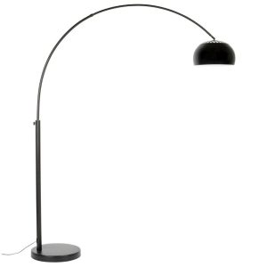 Černá stojací lampa ZUIVER BOW  - Výška190-205 cm- Rozměry stínidla 32 x 20 cm