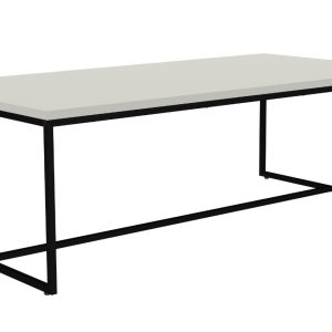 Matně bílý lakovaný konferenční stolek Tenzo Lipp 120 x 60 cm  - Výška40 cm- Šířka 120 cm