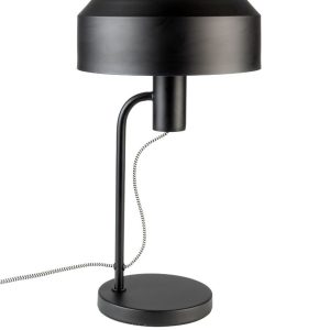 White Label Černá kovová stolní lampa WLL LANDON  - Výška42 cm- Šířka 24 cm