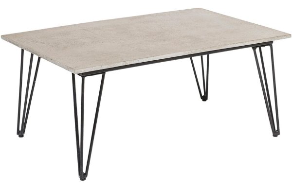 Šedý betonový zahradní konferenční stolek Bloomingville Mundo 90 x 60 cm  - Výška42 cm- Šířka 90 cm