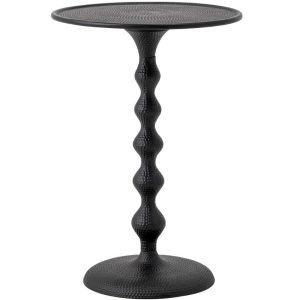Černý kovový odkládací stolek Bloomingville Anka 38 cm  - Výška56 cm- Průměr 38 cm